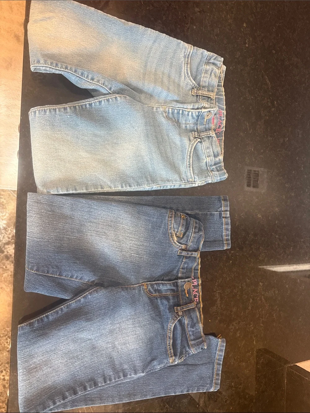 The Children's Place Girls Denim Jeans - Light Blue & Medium Blue